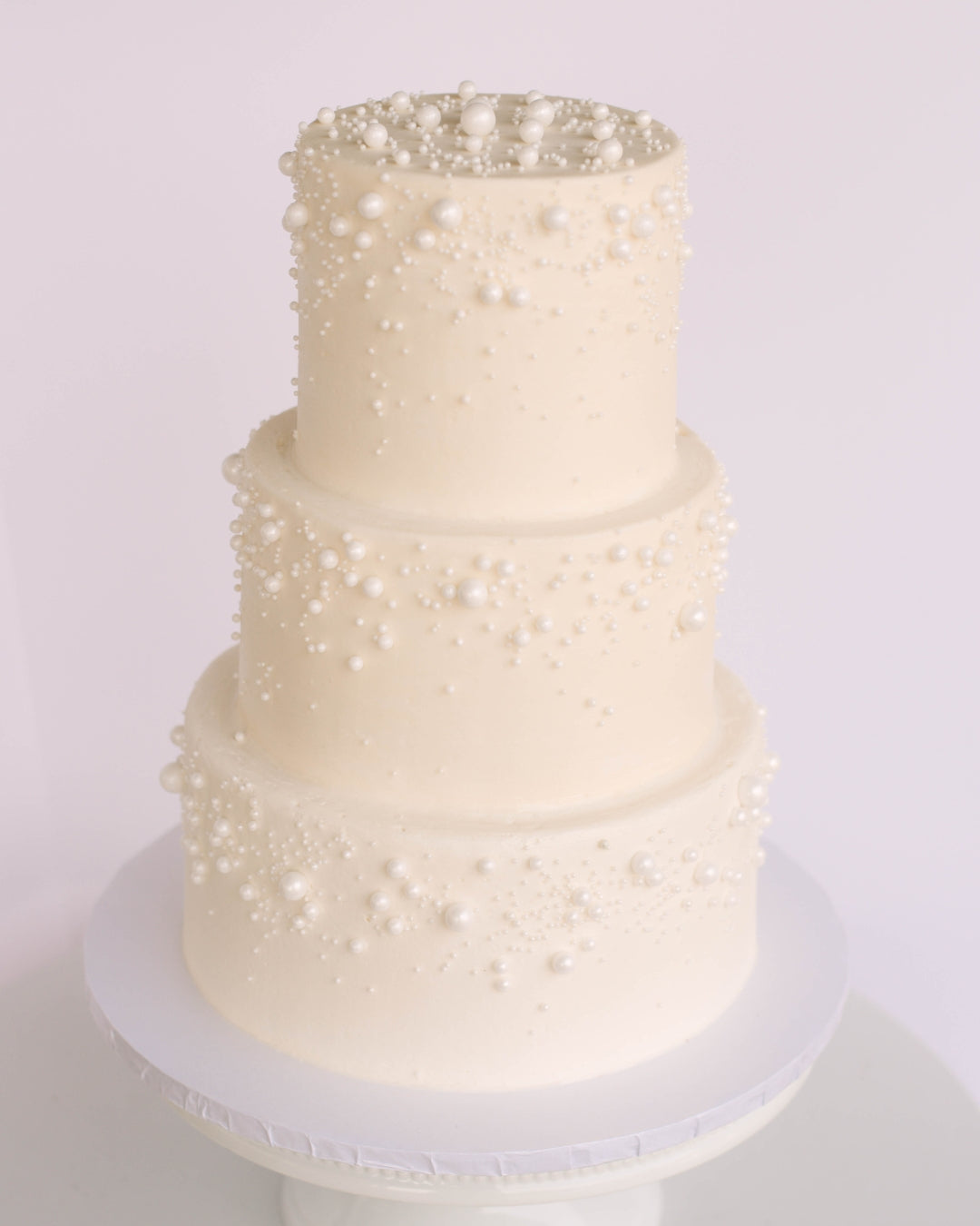 Wedding Cascading Pearls • Three Tiered Designer Cake