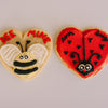 Love Bugs Heart Cookies • Sunflower House Cookies