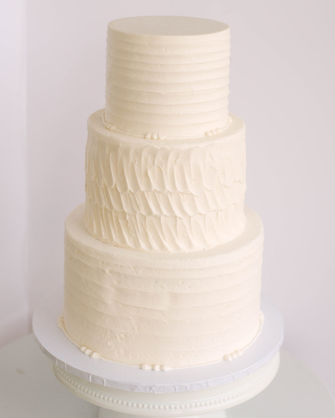 Wedding Textured • Three Tiered Designer Cake
