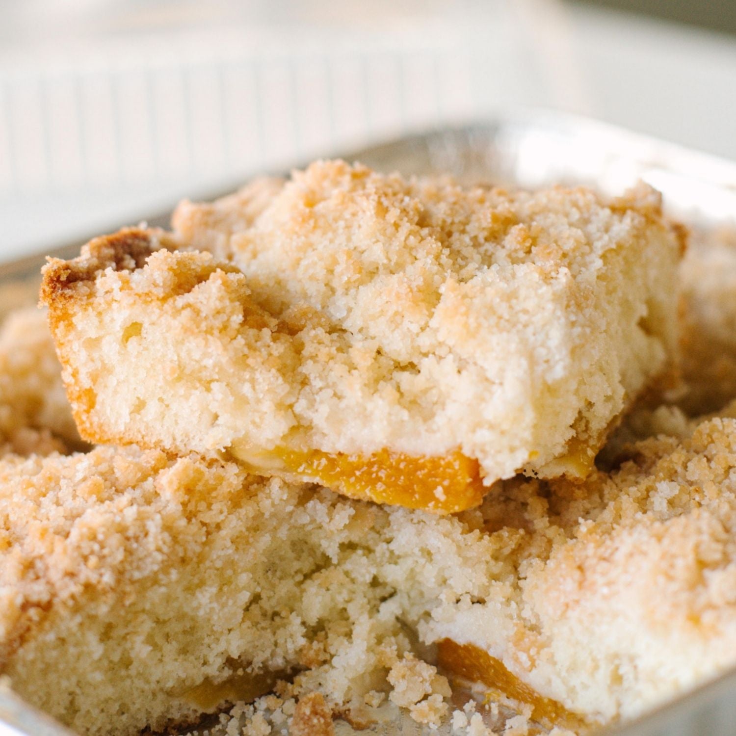 Peach Crumble Coffee Cake