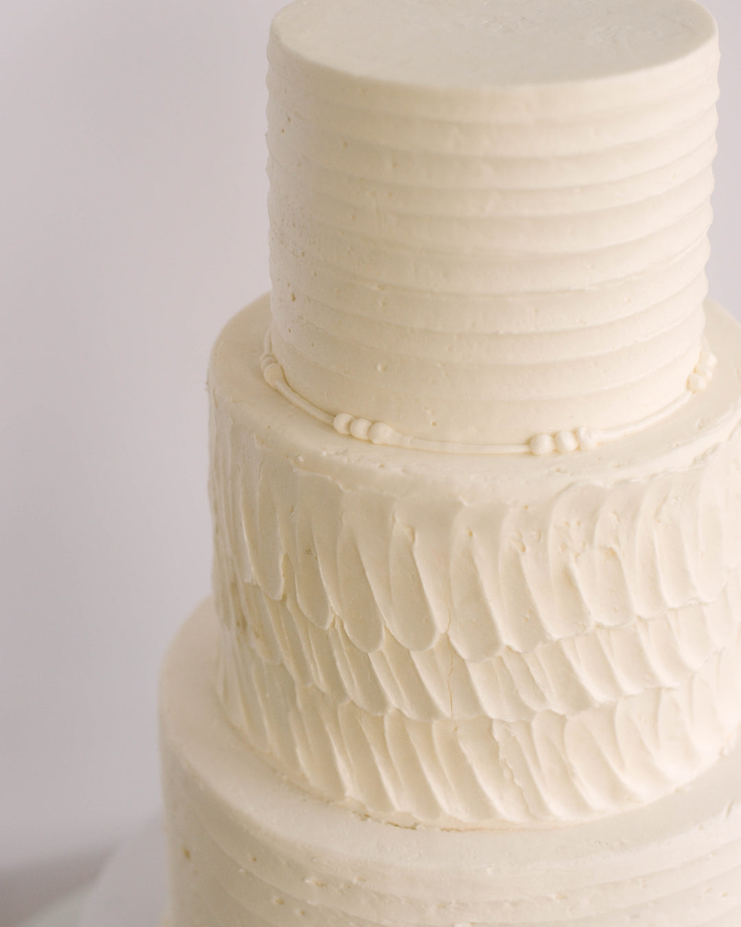 Wedding Textured • Three Tiered Designer Cake
