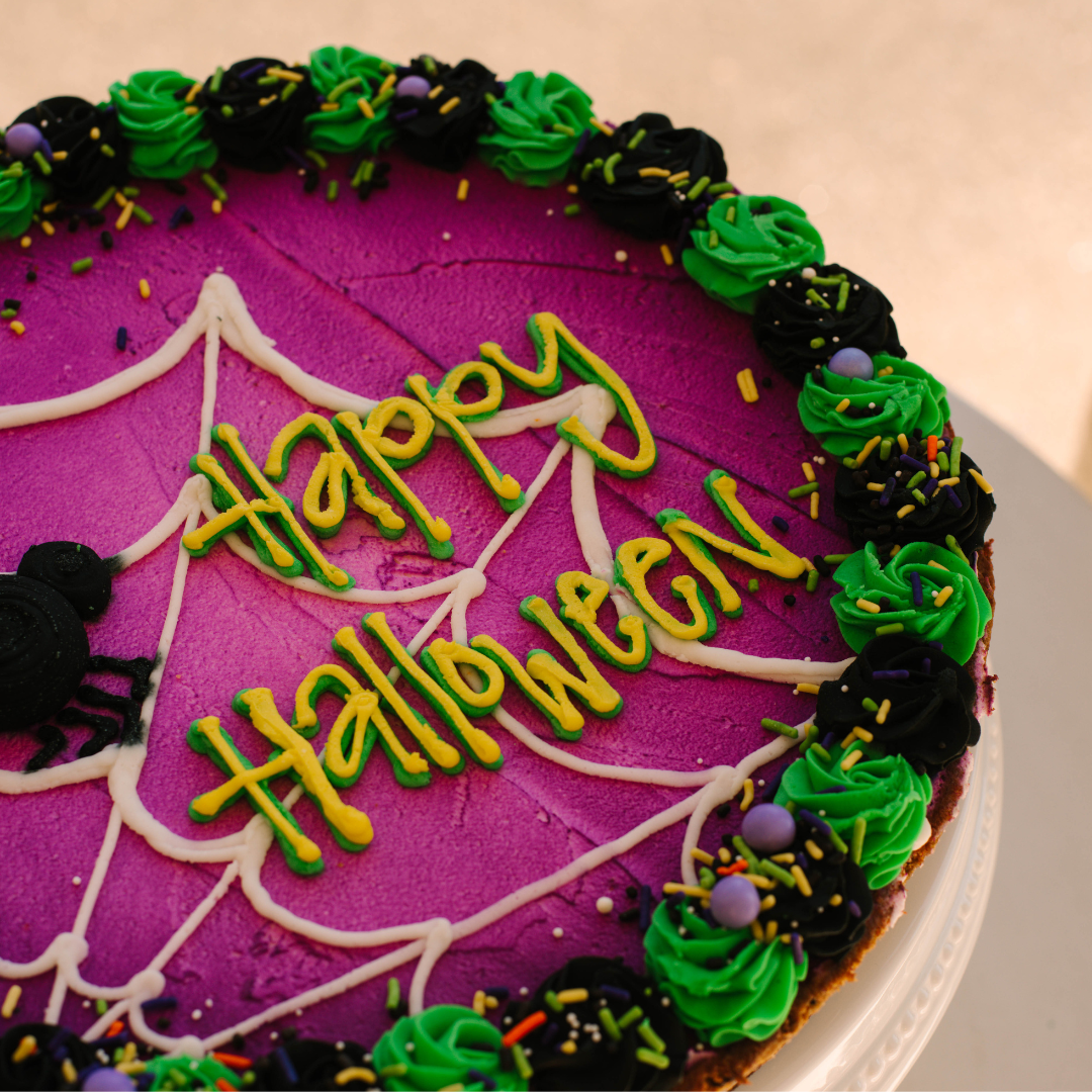 Happy Halloween Cookie Cake • Sunflower House Cookies