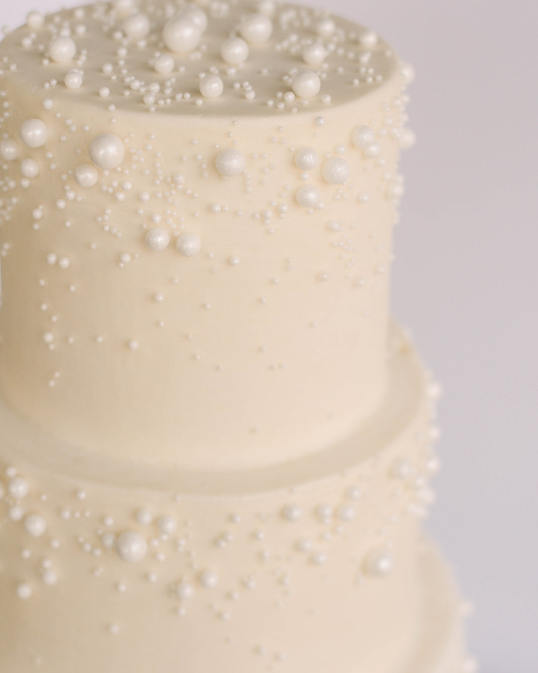 Wedding Cascading Pearls • Three Tiered Designer Cake