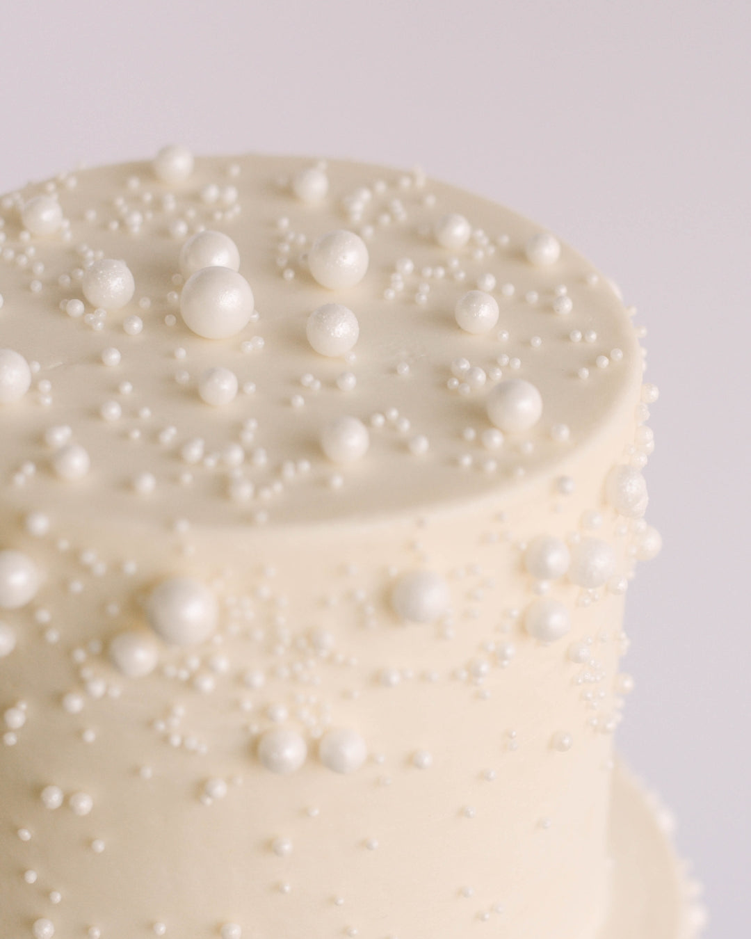 Wedding Cascading Pearls • Three Tiered Designer Cake