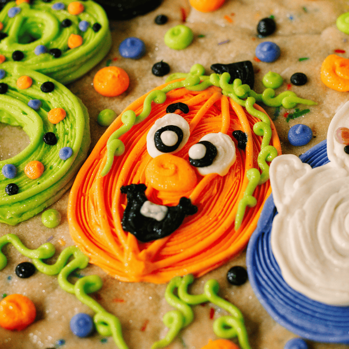Boo! Cookie Cake • Sunflower House Cookies
