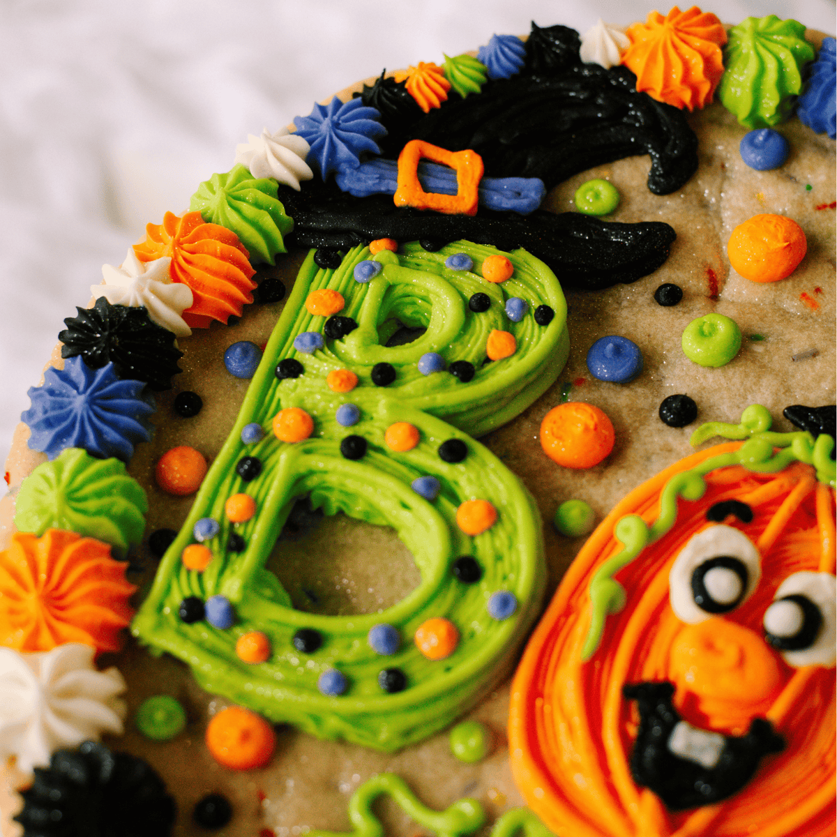 Boo! Cookie Cake • Sunflower House Cookies