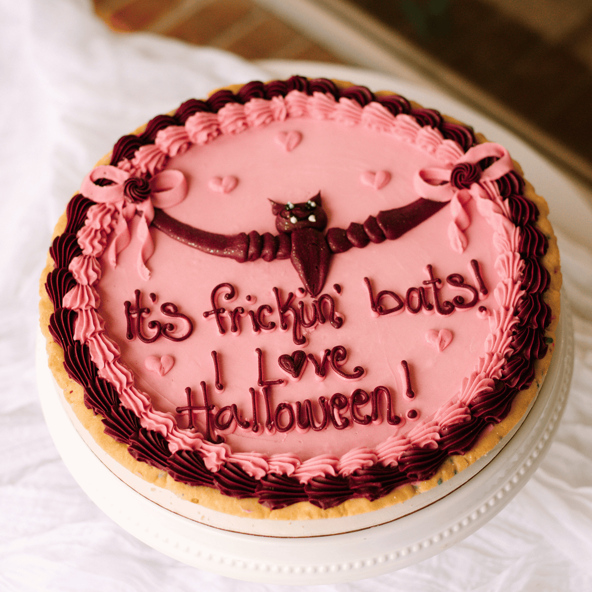 "It's Fricken Bats!" Cookie Cake • Sunflower House Cookies
