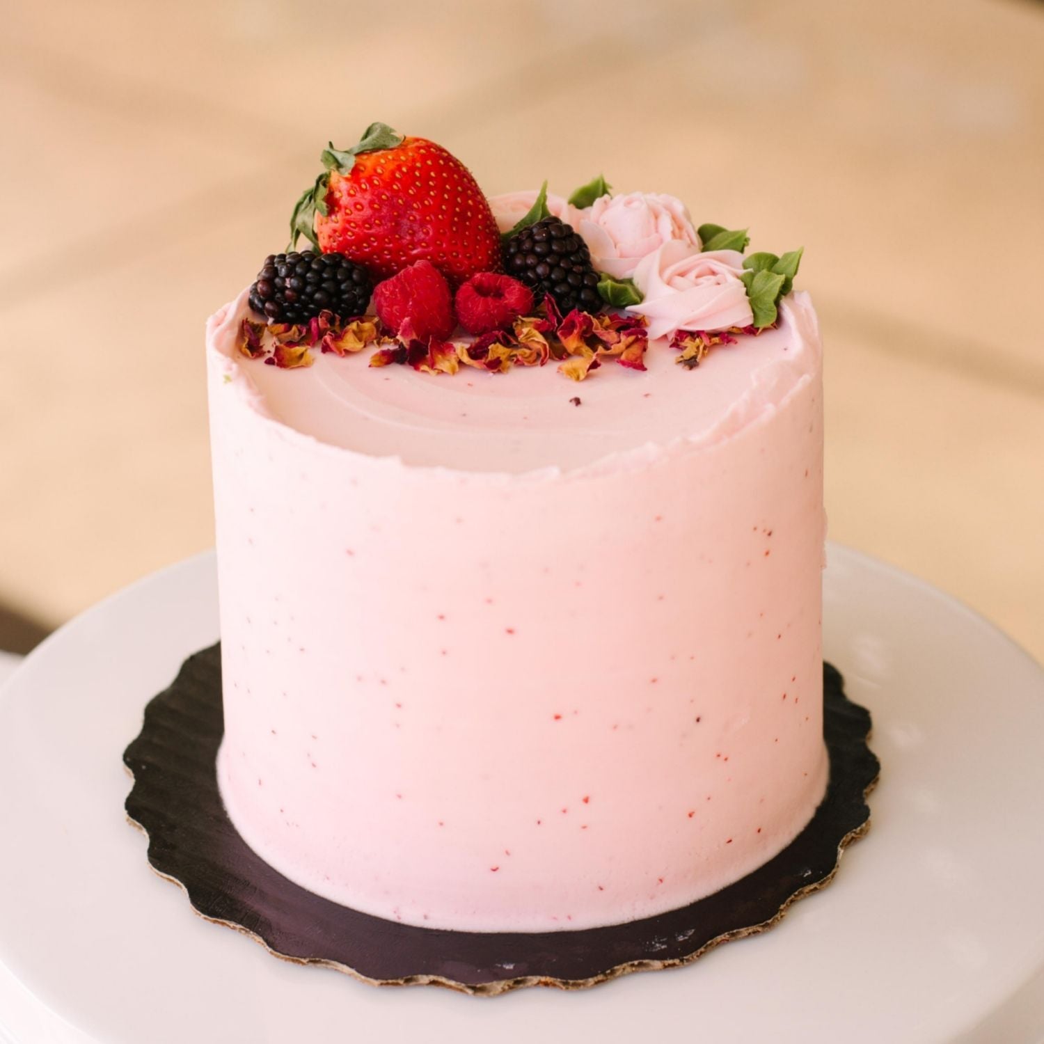 Gourmet Berry Rose Cake