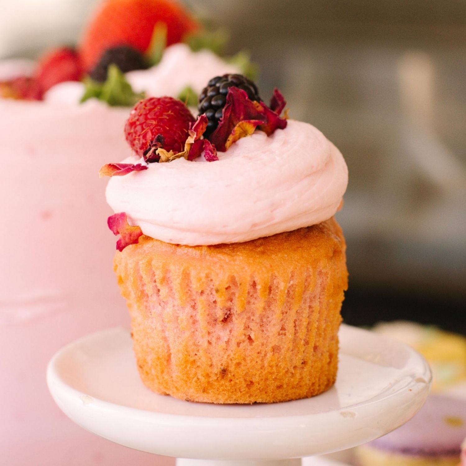 Gourmet Berry Rose Cupcake