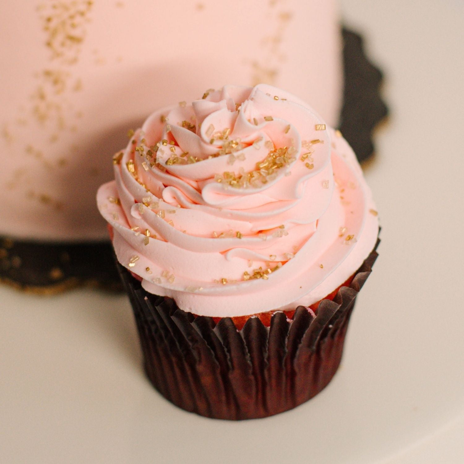 Gourmet Pink Champagne Cupcake