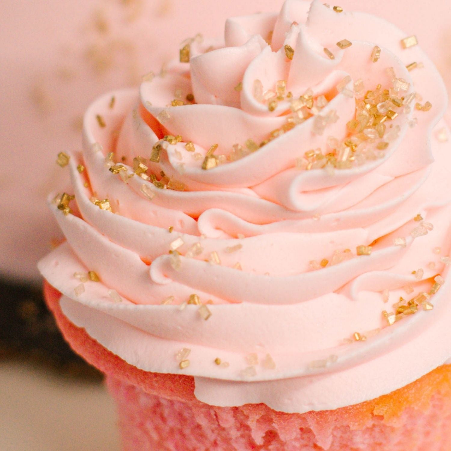 Gourmet Pink Champagne Cupcake