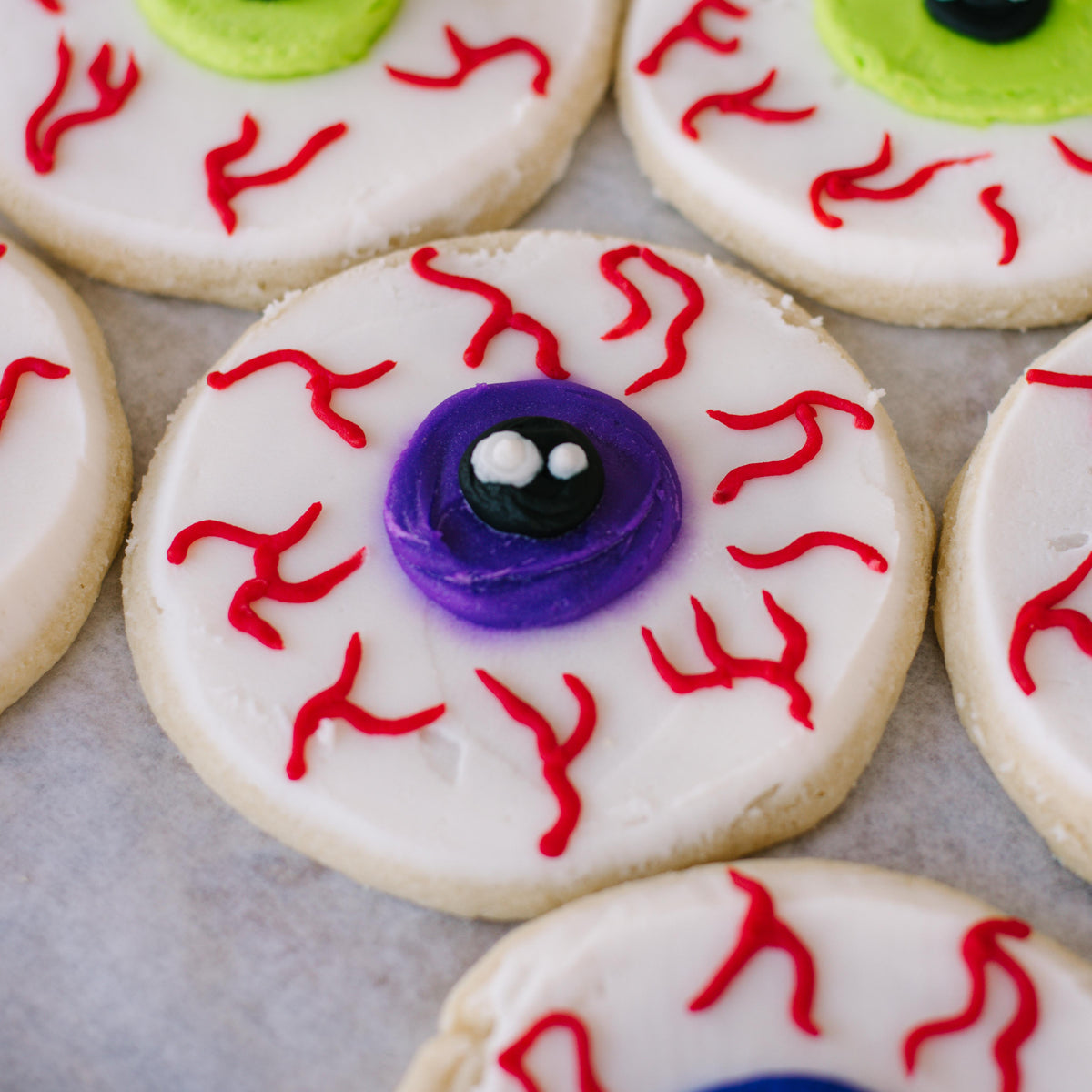 Eyeball Decorated 4" Cookies • Sunflower House Cookies