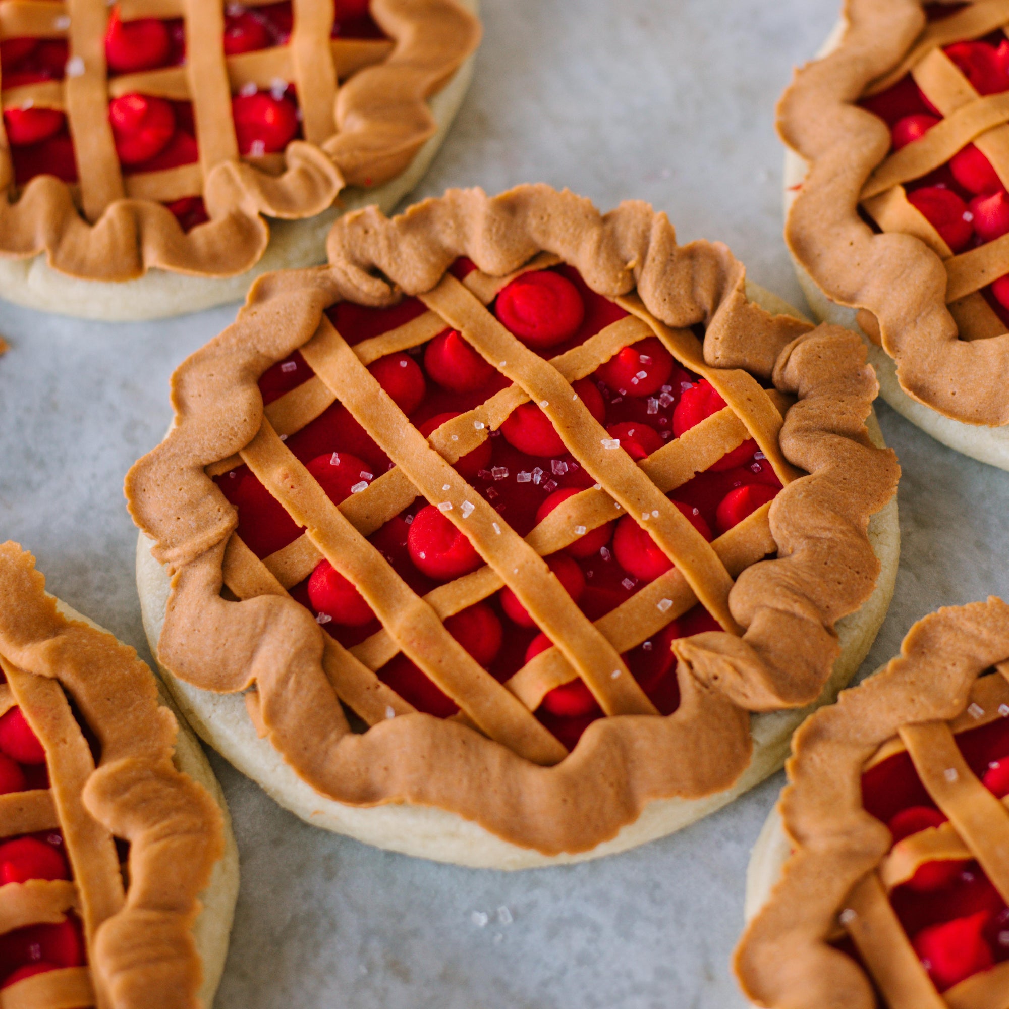 Assorted Pies Decorated 4" Cookies (3 Pack) • Sunflower House Cookies