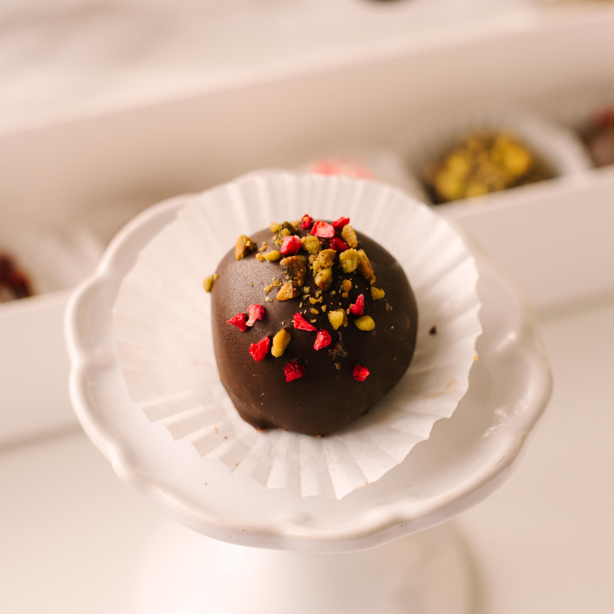 Raspberry Dark Chocolate Bon Bon