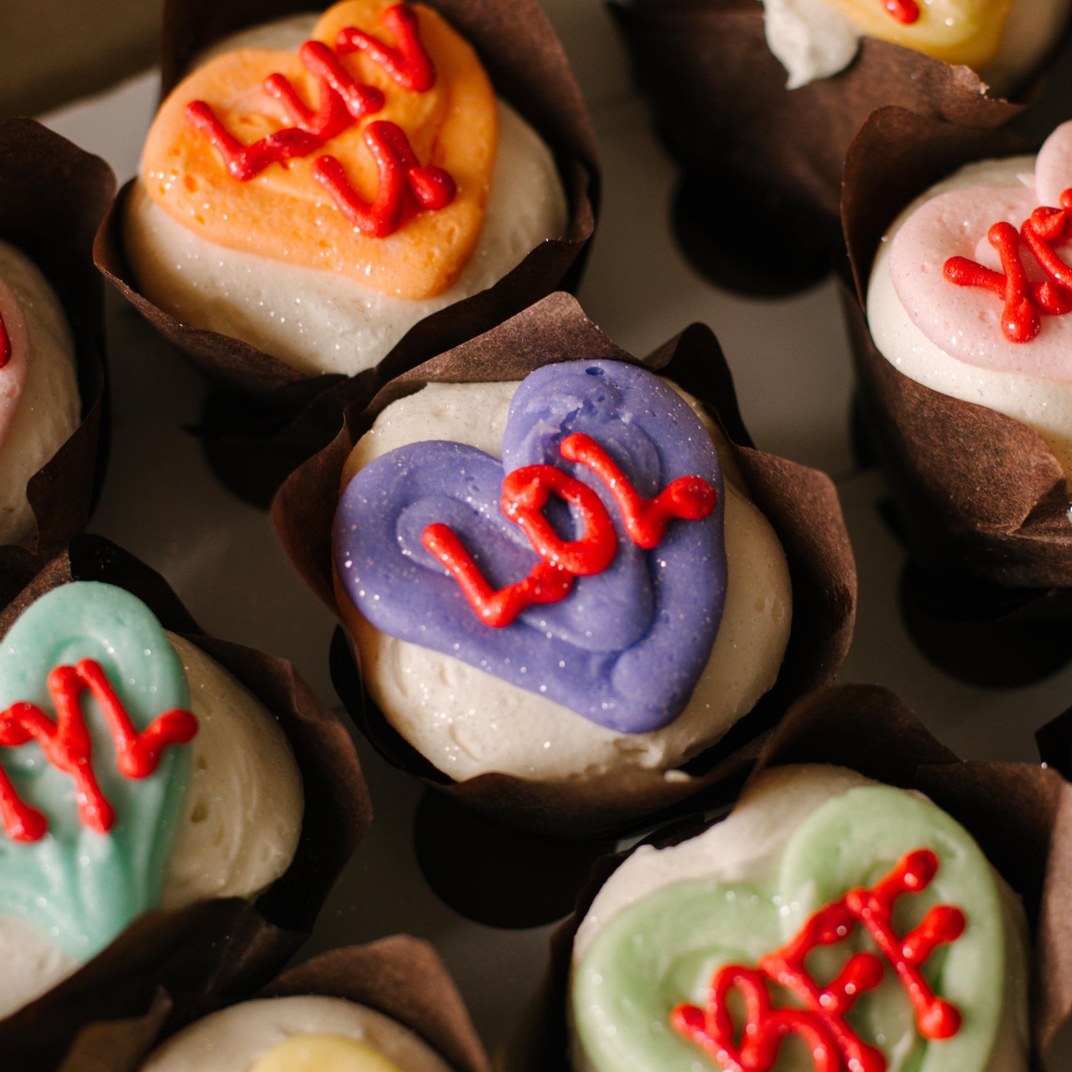 Conversation Hearts Mini Cupcakes