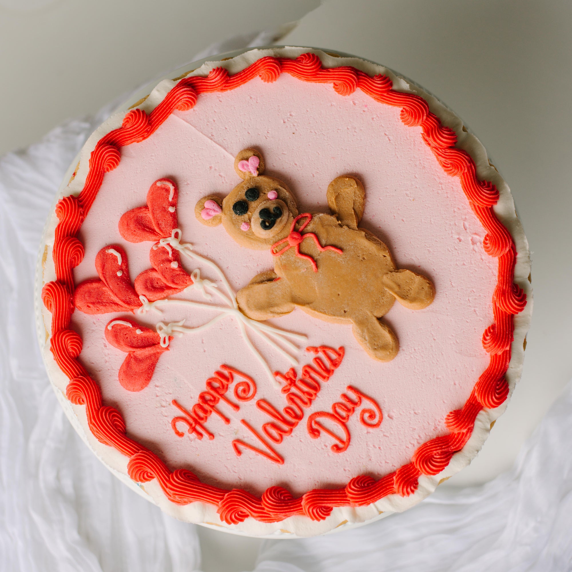 Happy Valentine's Day Cookie Cake • Sunflower House Cookies
