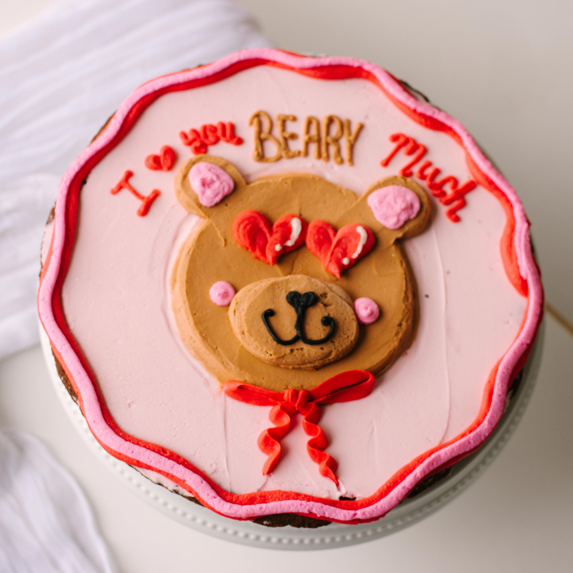 I love you BEARY MUCH Cookie Cake • Sunflower House Cookies
