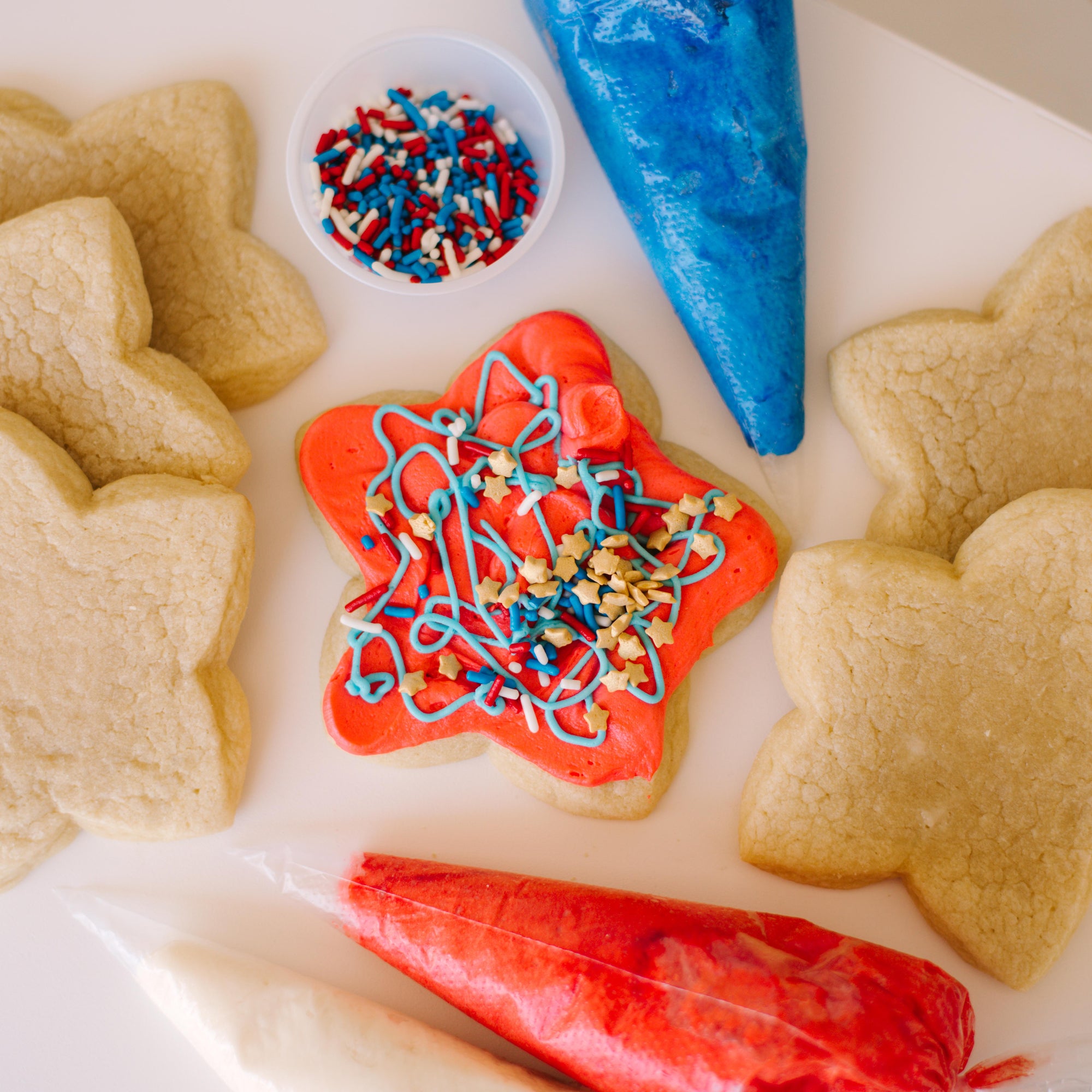 4th of July Cookie Decorating Kit • Sunflower House Cookies