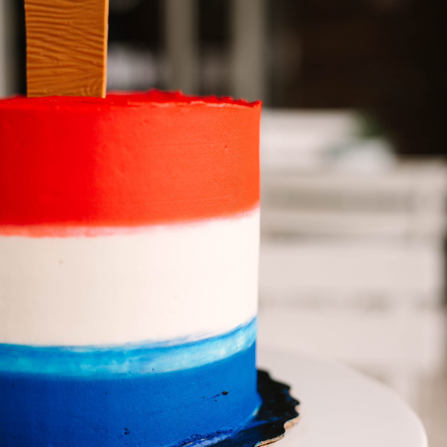 Bomb Pop - Red, White & Blue • Designer Cake