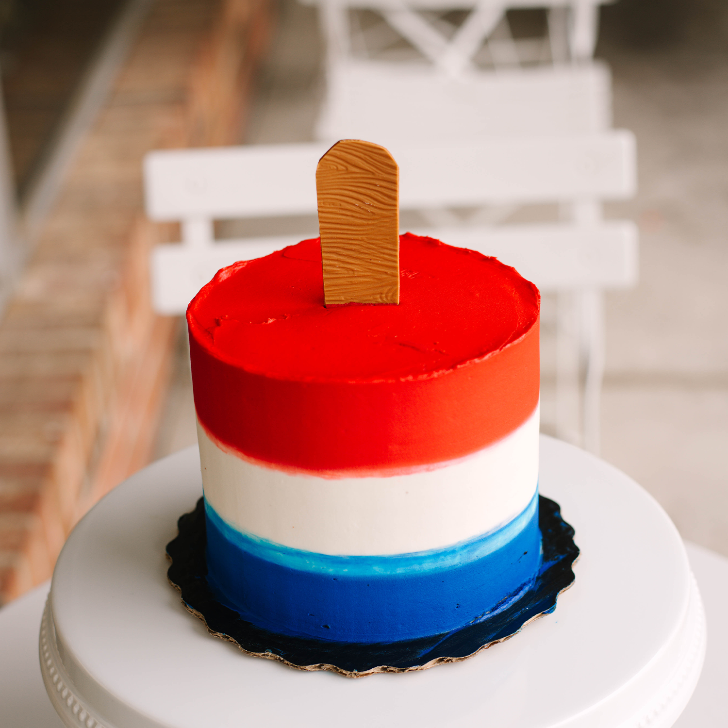 Bomb Pop - Red, White & Blue • Designer Cake