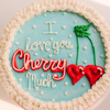 I Love You Cherry Much Cookie Cake • Sunflower House Cookies