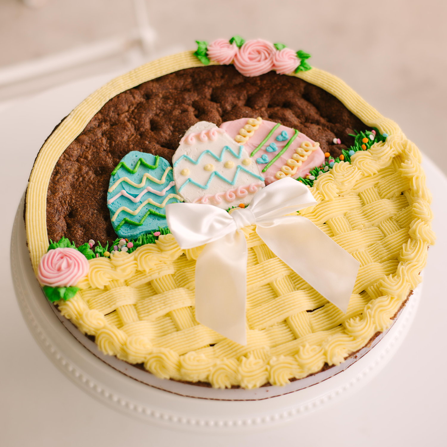 Easter Egg Basket Cookie Cake • Sunflower House Cookies
