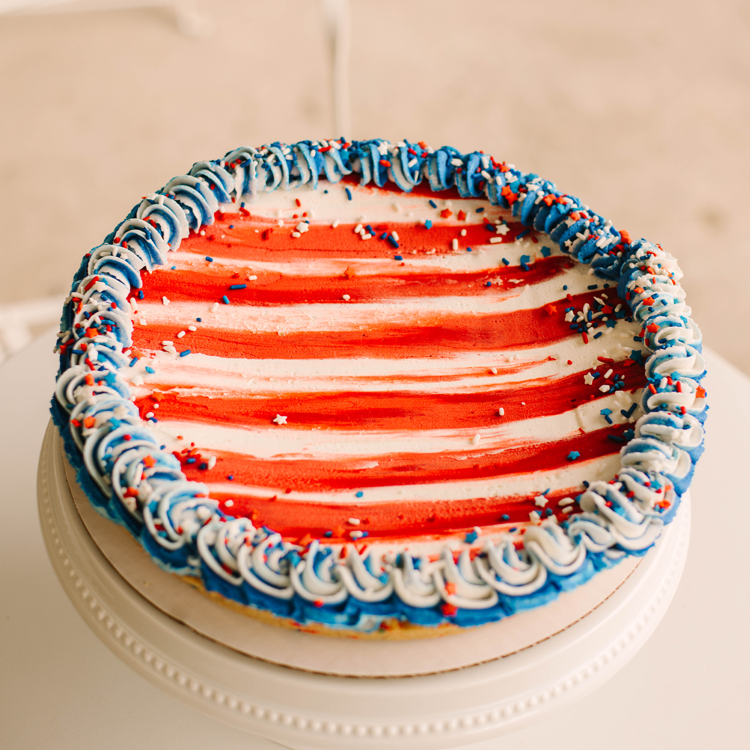 4th of July Cookie Cake • Sunflower House Cookies