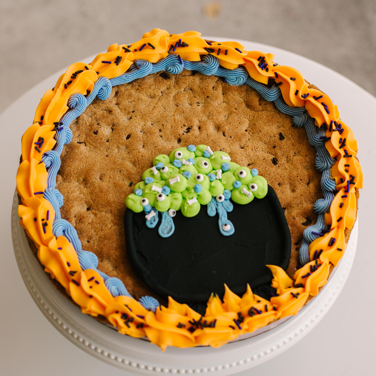 Cauldron Cookie Cake • Sunflower House Cookies