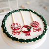 Merry & Bright Cookie Cake • Sunflower House Cookies