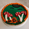Mushroom Meadow Cookie Cake • Sunflower House Cookies
