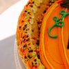 Jack-O-Lantern Cookie Cake • Sunflower House Cookies