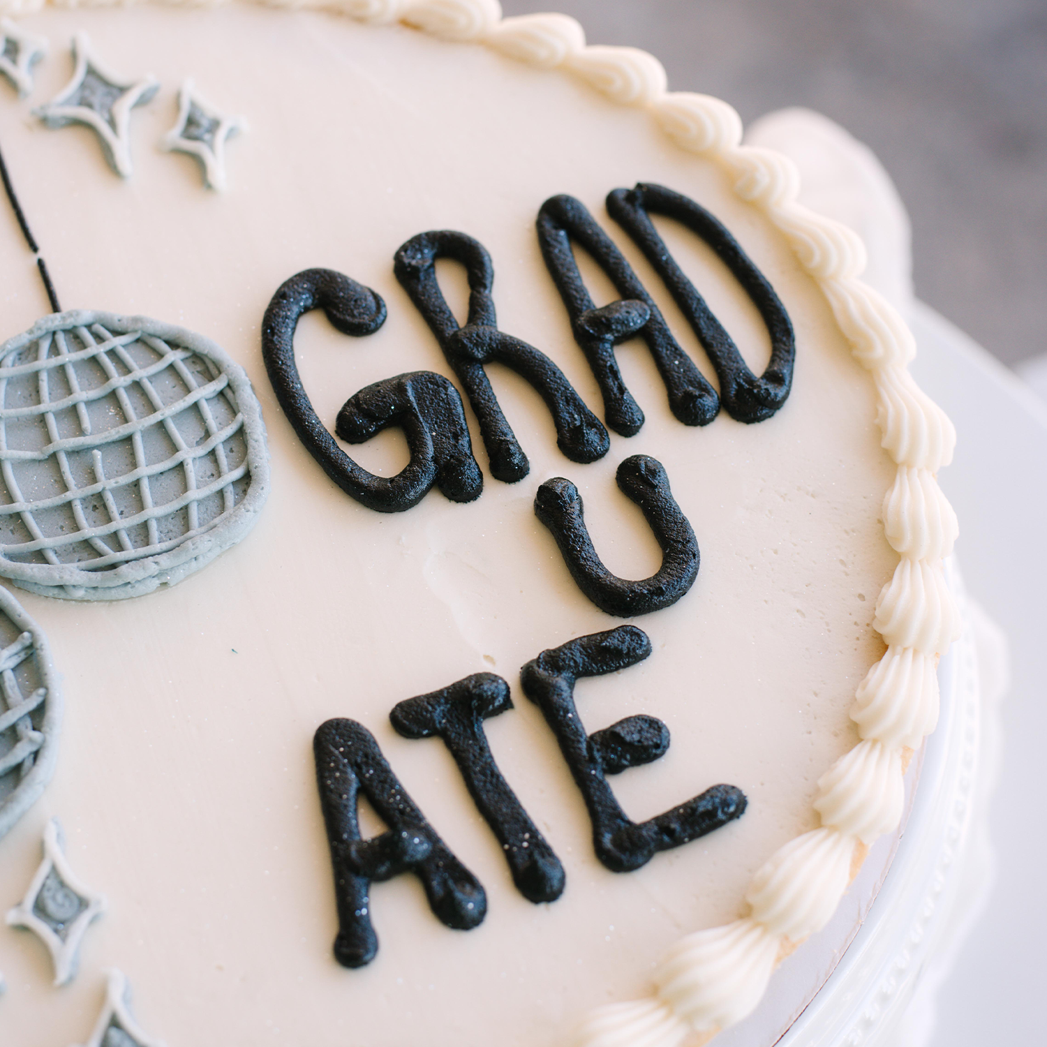 Grad-u-ATE Cookie Cake • Sunflower House Cookies