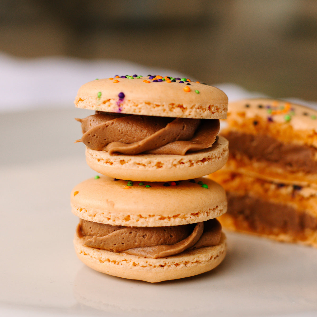 Halloween Chocolate Macaron