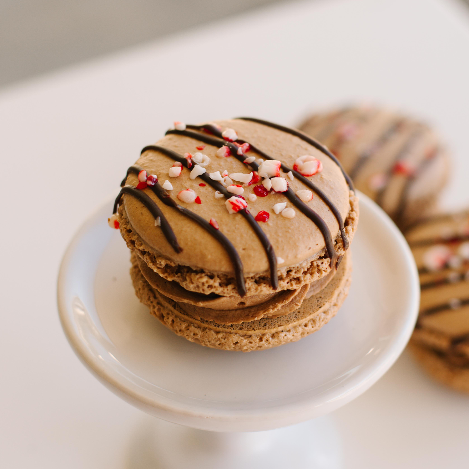 Peppermint Mocha Macaron