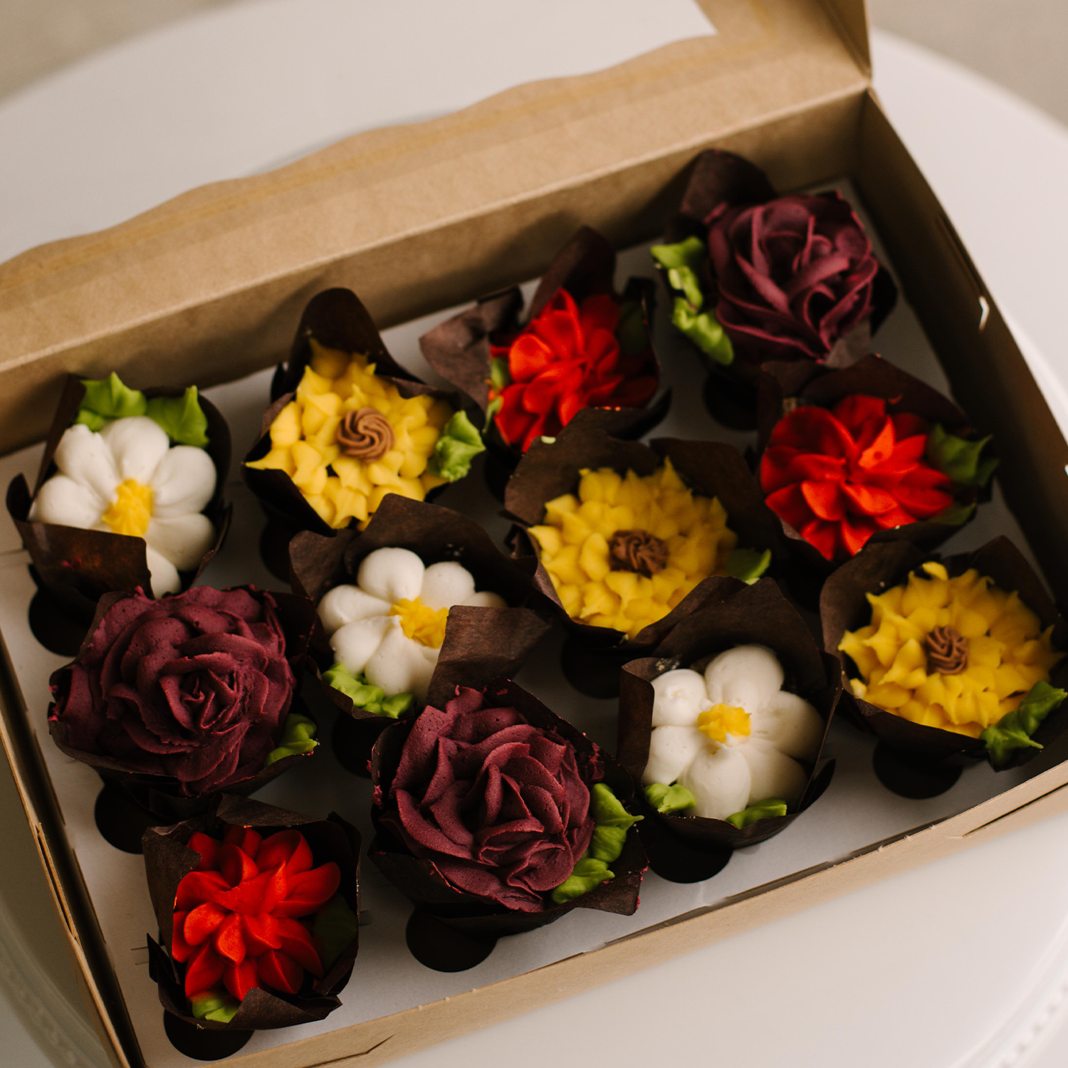 Assorted Florals Mini Cupcakes