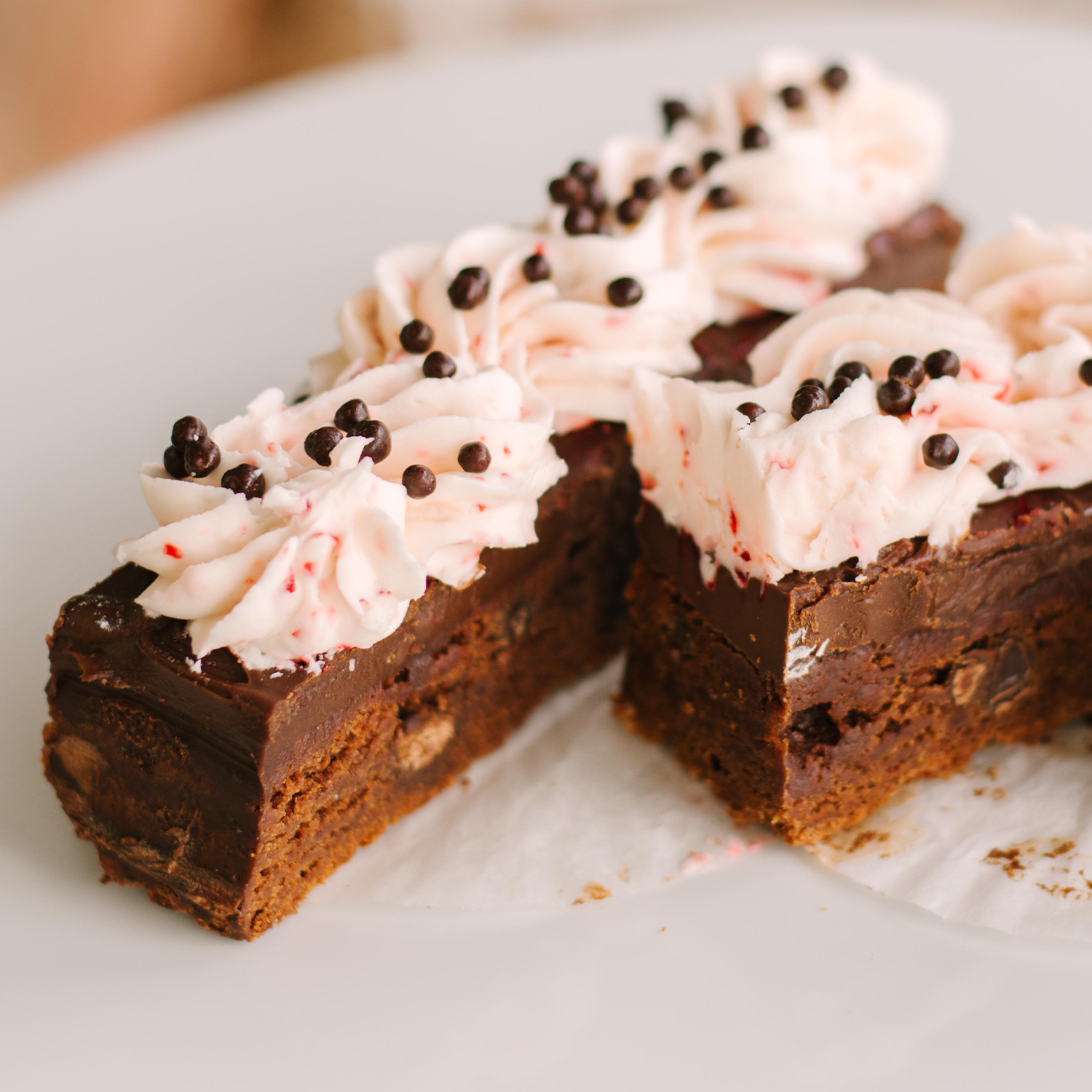 Peppermint Chocolate Brownie Bar