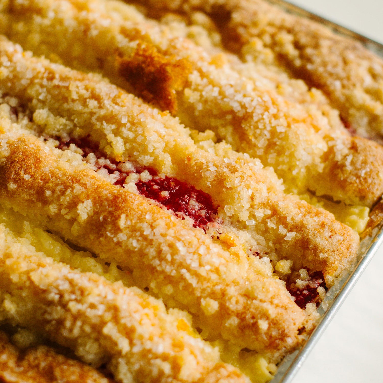 Raspberry Bavarian Coffee Cake