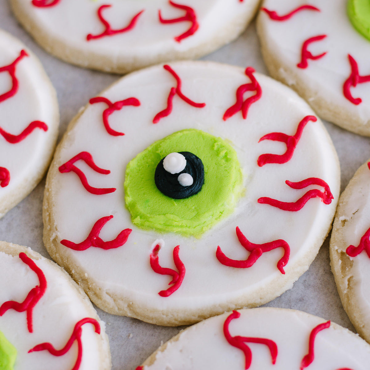 Eyeball Decorated 4" Cookies • Sunflower House Cookies