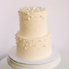 Cascading Pearls • Two Tiered Designer Cake