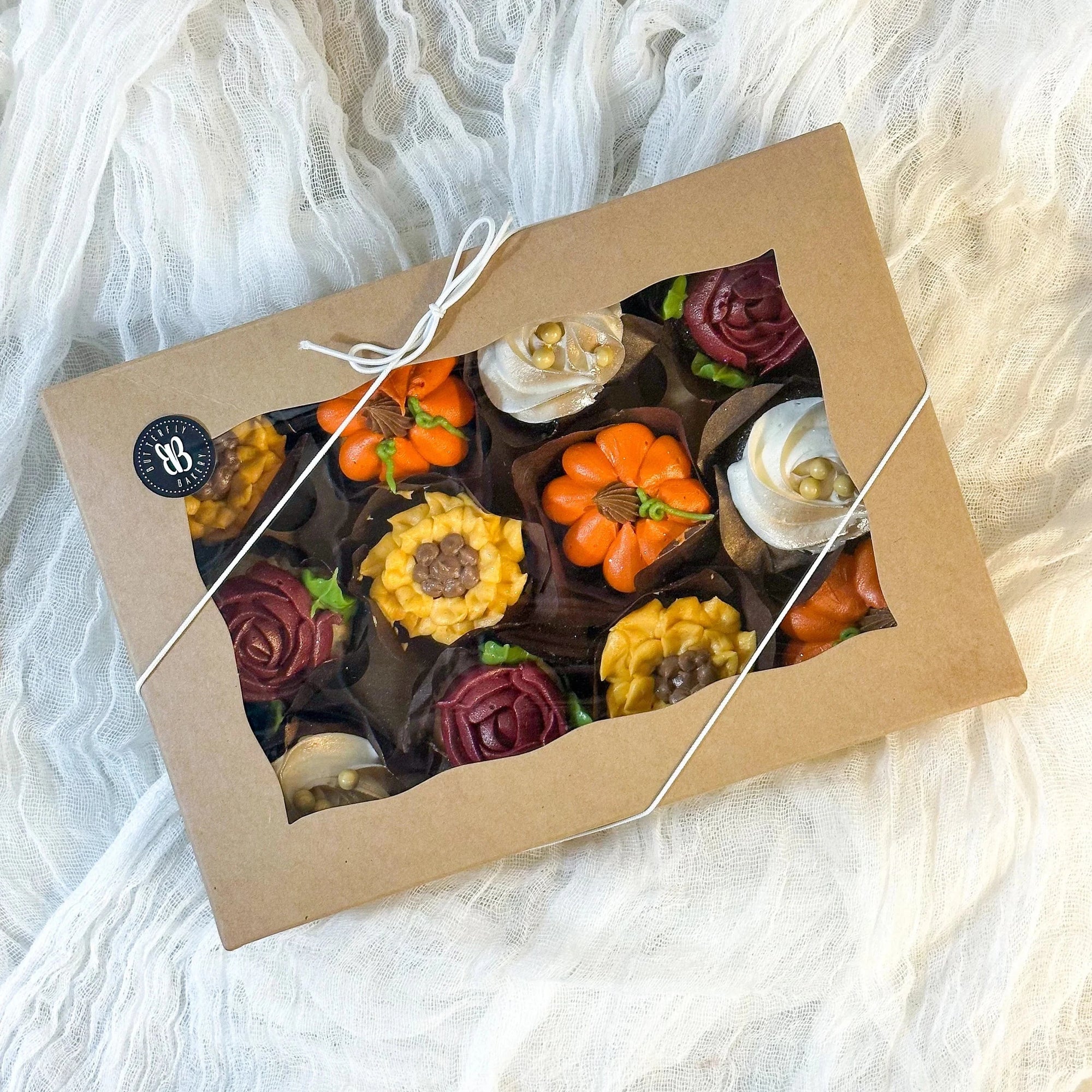 Fall Floral Mini Cupcakes