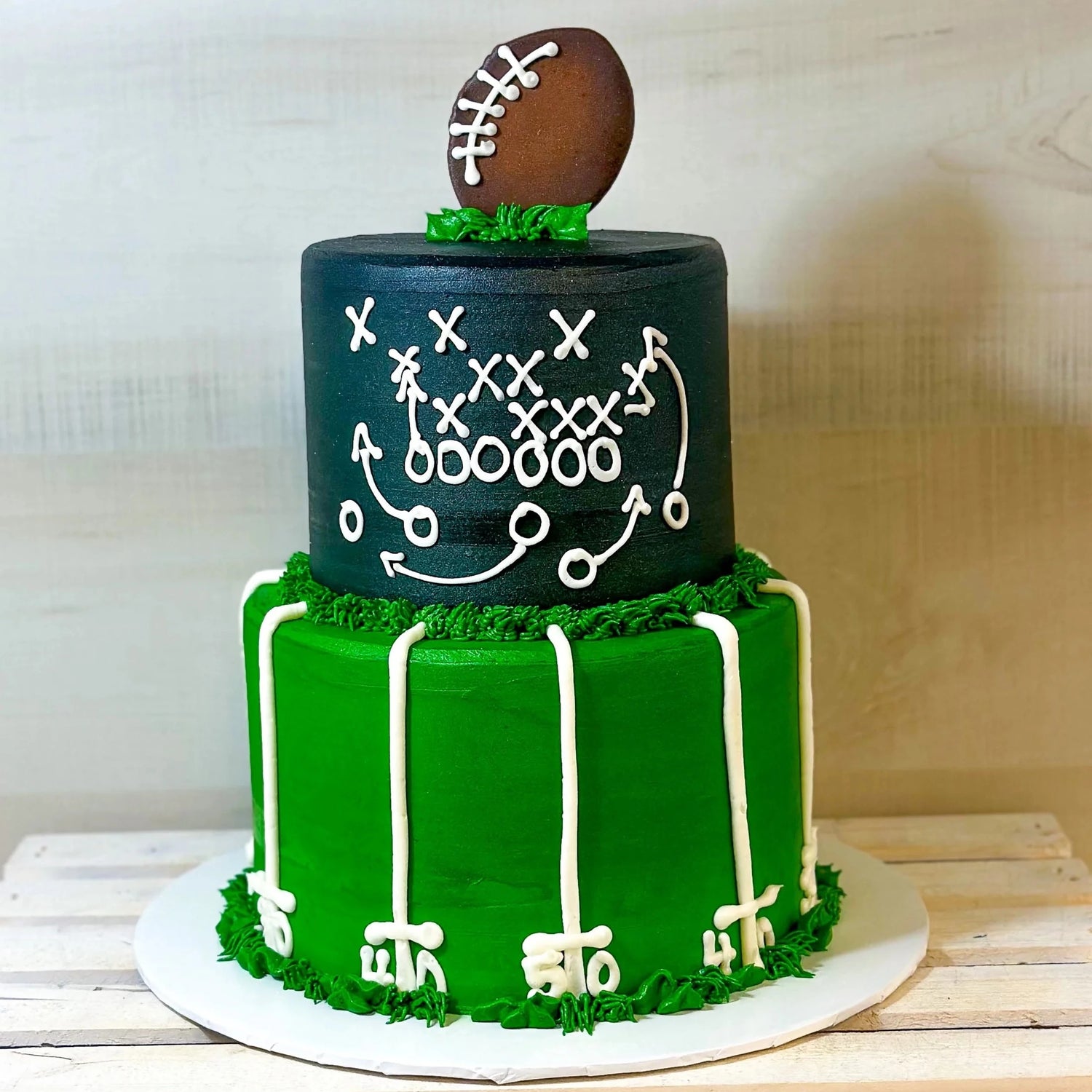 Football • Two Tiered Designer Cake