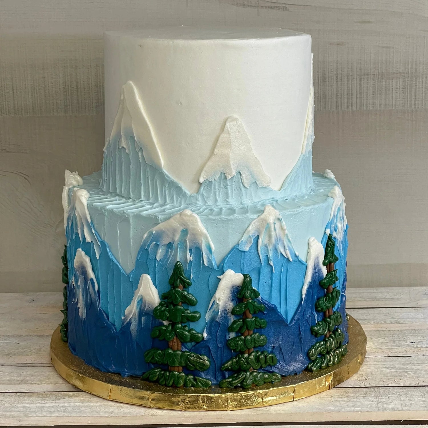 Mountain View • Two Tiered Designer Cake