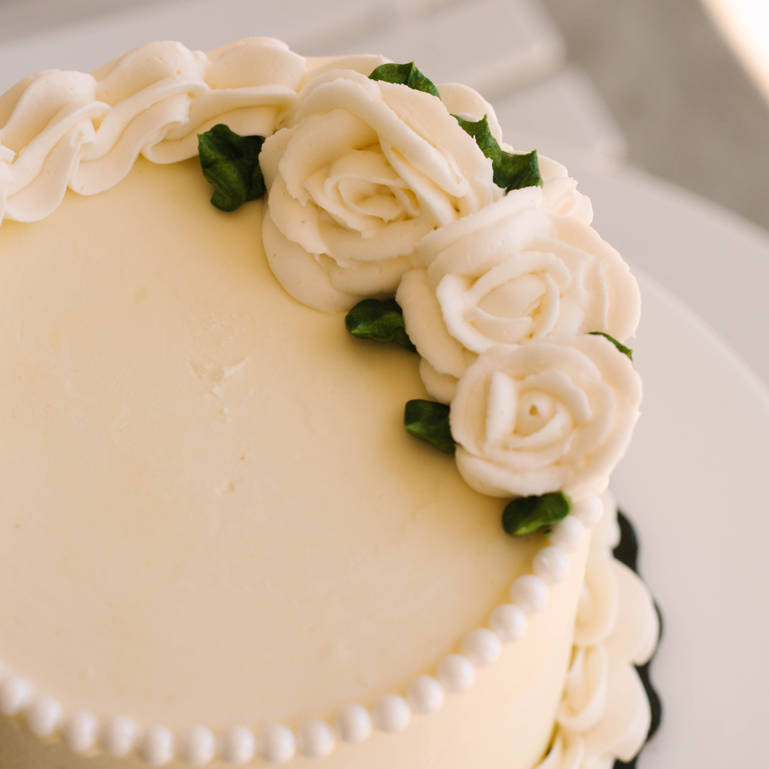 Simple Rosettes & Pearls • Designer Cake